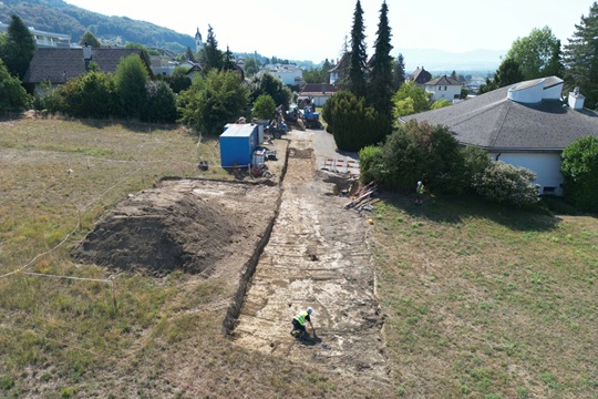 Die Strassenbaustelle in Triengen Gisleracher.